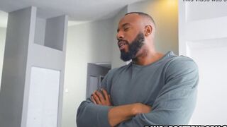 Hot gothic blows her ebony stepdad's long cock - interracial porn