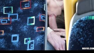 BLONDE 18 CAUGHT ON MOVIE FUCKING ON OUTDOORS BUS