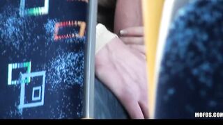 BLONDE 18 CAUGHT ON MOVIE FUCKING ON OUTDOORS BUS