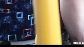 BLONDE 18 CAUGHT ON MOVIE FUCKING ON OUTDOORS BUS