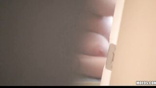 Cutie huge-tit dark haired demands penis by man caught pe