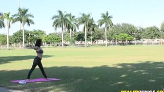 Reality Kings - Arias shows off her goddess yoga vagina