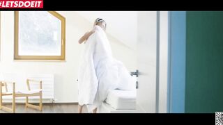 LETSDOEIT - Great Blonde Maid Gets Fuck Into college girl Uniform (Nancy A)