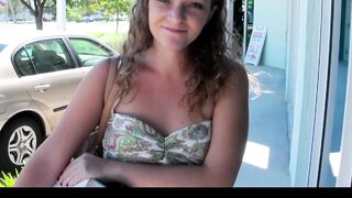Beautiful stranded red head is picked up and paid for sex
