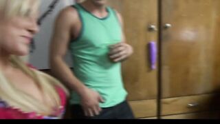 Group of BEAUTY blonde college lesbians start a dorm room pounded party