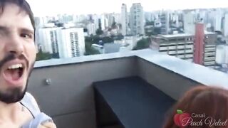 Fodendo gostoso na cobertura do predio pré Ano Novo