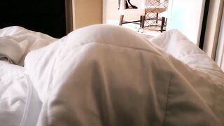Sneaking Under the Covers to SUCK his SMALL COCK!
