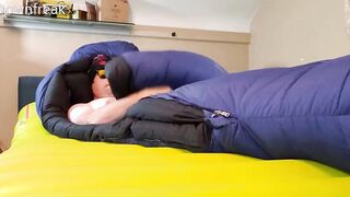 Short Version Humping Overfilled Feathered Friends Sleepingbag With Cum Covered Finish