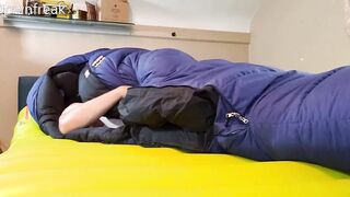 Short Version Humping Overfilled Feathered Friends Sleepingbag With Cum Covered Finish