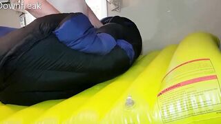 Short Version Humping Overfilled Feathered Friends Sleepingbag With Cum Covered Finish