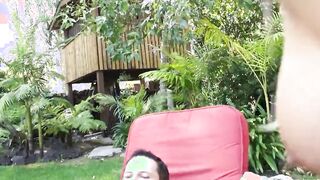 Blonde Aubrey Addams Blows Long Penis Public
