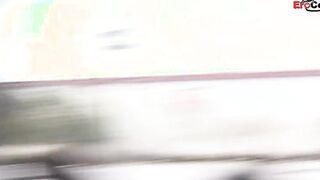 Blonde Eighteen with tiny titties pick up from a big black cock for interracial sex and a facial