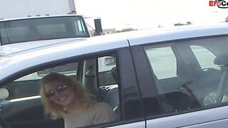 Blonde Eighteen with tiny titties pick up from a big black cock for interracial sex and a facial