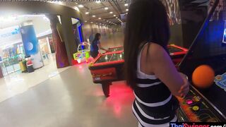 Thai amateur 19 year old lover plays with a sex toy vibrator after a day of fun