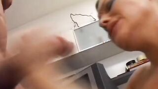 Amazing blonde beauty lets lucky stud banged her butt rough and deep