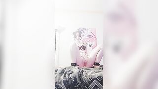 Little Cannelle Screwed Herself rough with sex toy for Daddy