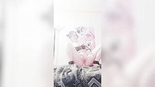 Little Cannelle Screwed Herself rough with sex toy for Daddy