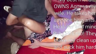 My friend Brett OWNS Agness my wifey's snatch
