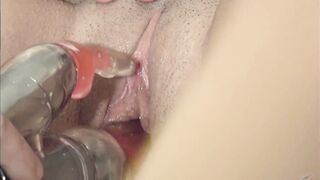 college girls masturbating into a hotel jacuzzi with sex toys and licking each other nude