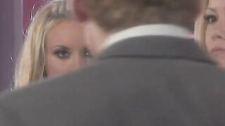 Freaky shaved producer organized casting couch for curious blonde beauty who wants to become a celeb