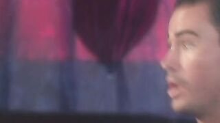Playful blonde with long hooters is fond of being filmed on webcam when her friend banges