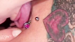 hot blonde eats her sisters soak vagina till she ejaculates on couch