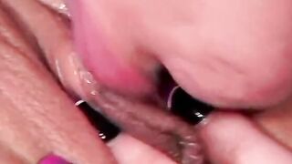 hot blonde eats her sisters soak vagina till she ejaculates on couch