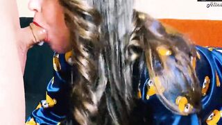 Stepsister gave me a fellatio and then she will kiss her bf. LoL