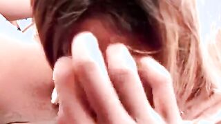 Interracial lesbians eat each others pussies out into bath tub bath-tub
