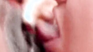 Interracial lesbians eat each others pussies out into bath tub bath-tub