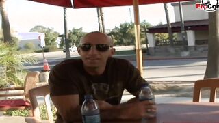 American skank with long voluptuous melons pick up at the street for a screwed