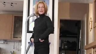 Blonde Cougar fucking after Homework