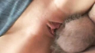 Blonde cunt with mouth masturbates on the couch then comes the mature pig