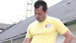 Older man fucks goddess 19 yo chick outdoor