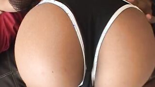 Honey skin black deep throats ebony penis before rough nailed