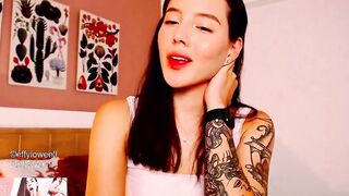 Young Colombian college women loves to performance off her lustful thin inked body to all the