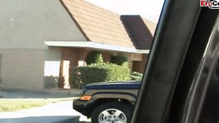 Big Titted blonde Hottie hookup at the street for her first porn film