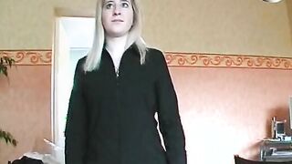 Young Blonde German 19 Yo with pierced Vagina Hand Job