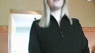 Young Blonde German 19 Yo with pierced Vagina Hand Job