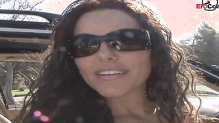 Dark Hair Milf with huge titted enjoy the rough penis after she get pick up