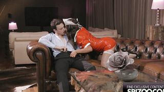Beauty Nurse Inside Red Pvc For Deep Pounding
