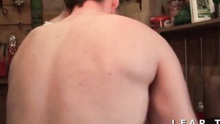 Amazing little thot with long jugs and long booty caught into a 3 way with grandpa