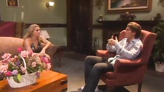 Dude massage her clitoris while she is ride his penis
