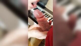 Oral Sex on the piano - again interrupted by a rough dick.