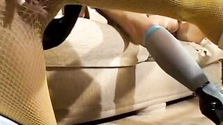 Watch 3 great dyke babes fucked with colour sex toys on the sofa
