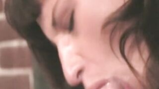 Superb dark hair whore sucks penis and gets her snatch licked and boned