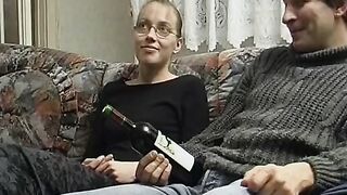 Young Lovers into the 90s boned on rhe Couch