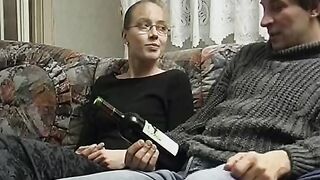 Young Lovers into the 90s boned on rhe Couch
