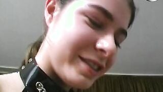 Barely Legal into her first FETISH Scene