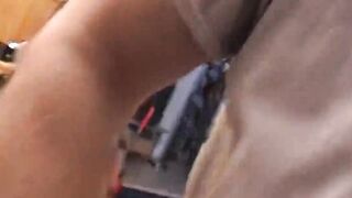 blonde bitch gets plowed behind the counter